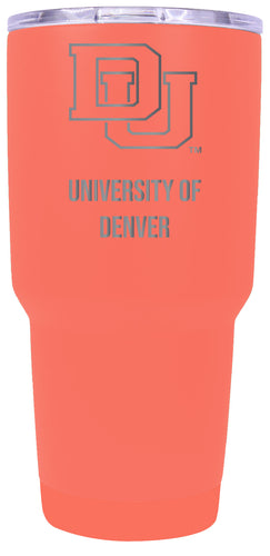 University of Denver Pioneers Premium Laser Engraved Tumbler - 24oz Stainless Steel Insulated Mug Choose Your Color.