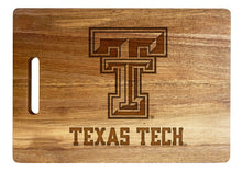 Load image into Gallery viewer, Texas Tech Red Raiders Showcase Acacia Wood Cutting Board - Large Central Logo
