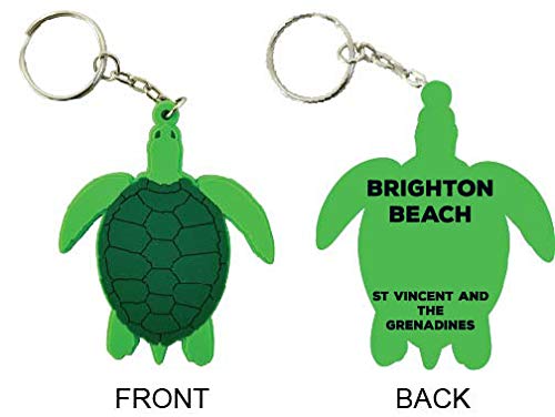Brighton Beach St Vincent and The Grenadines Souvenir Green Turtle Keychain