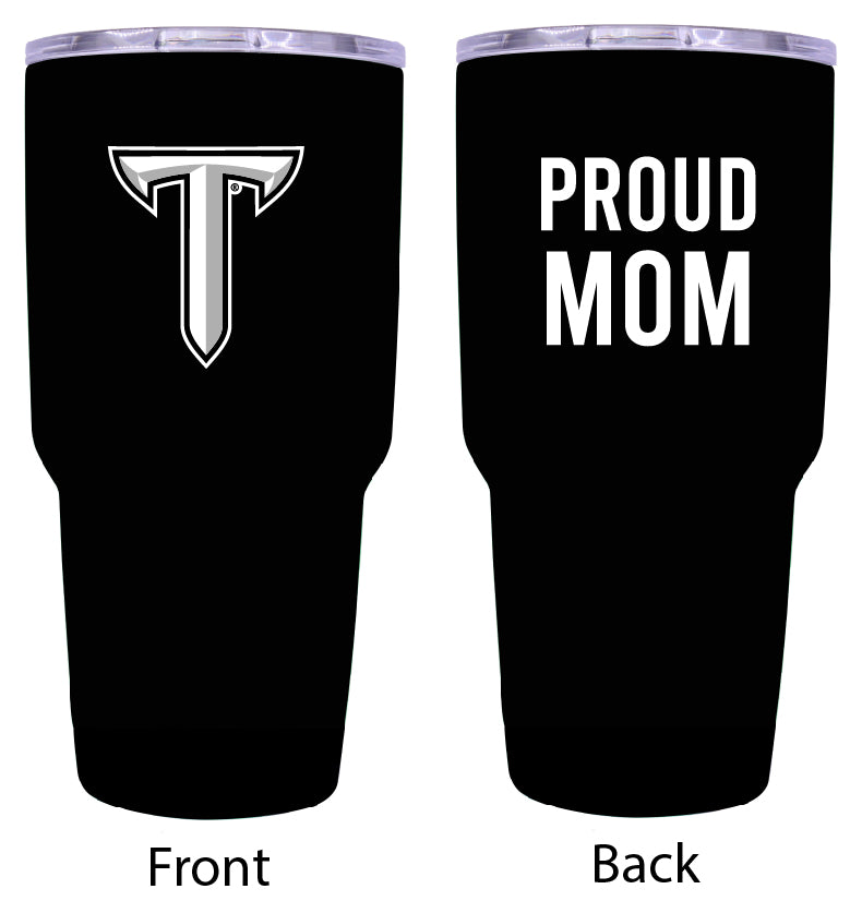 Troy University Proud Mom 24 oz Insulated Stainless Steel Tumbler - Black