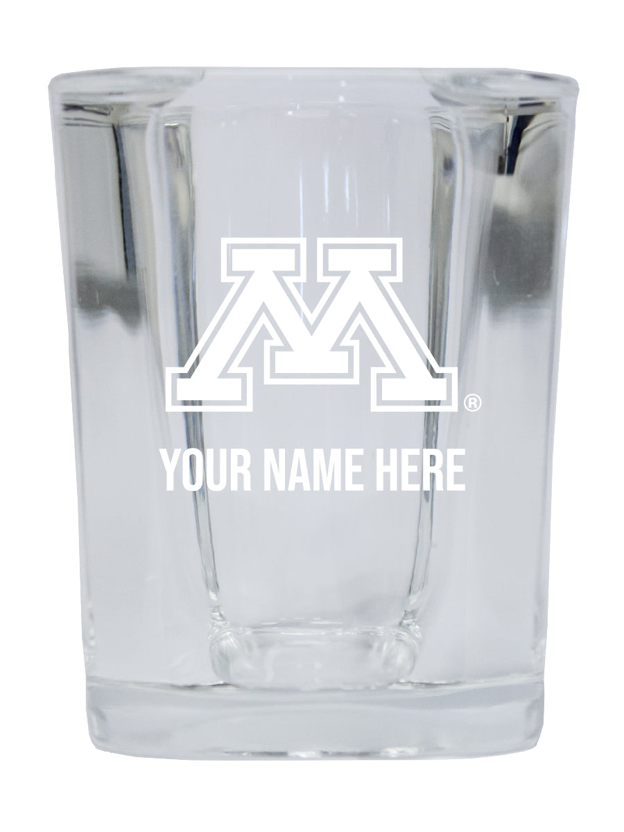 NCAA Minnesota Gophers Personalized 2oz Stemless Shot Glass - Custom Laser Etched 4-Pack