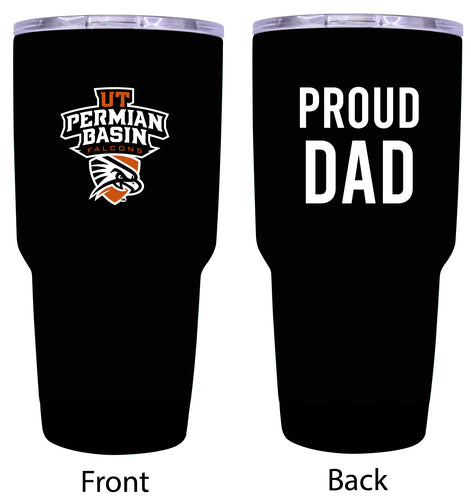 University of Texas of the Permian Basin Proud Dad 24 oz Insulated Stainless Steel Tumbler Black