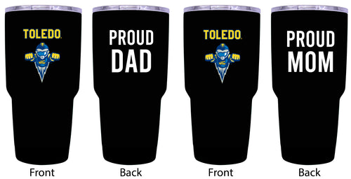 Toledo Rockets Proud Parent 24 oz Insulated Tumblers Set - Black, Mom & Dad Edition