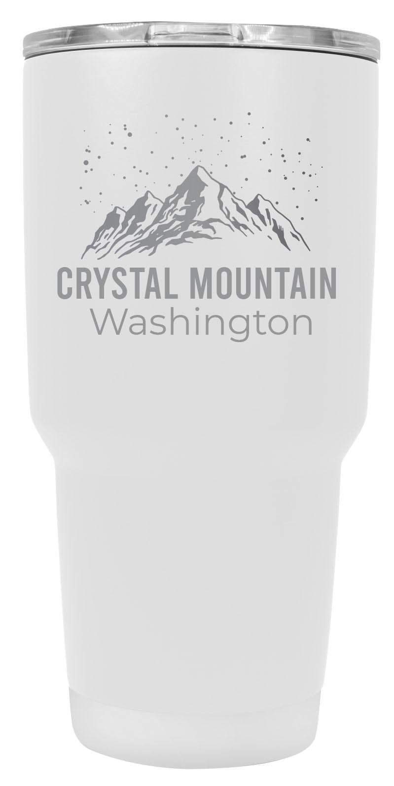 Crystal Mountain Washington Ski Snowboard Winter Souvenir Laser Engraved 24 oz Insulated Stainless Steel Tumbler