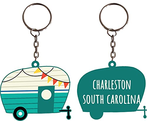 Charleston South Carolina Souvenir Camper Metal Keychain