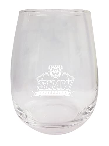 Shaw University Bears NCAA 15 oz Laser-Engraved Stemless Wine Glass - Perfect for Alumni & Fans