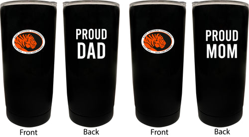 East Central University Tigers NCAA Insulated Tumbler - 16oz Stainless Steel Travel Mug Proud Mom and Dad Design Black