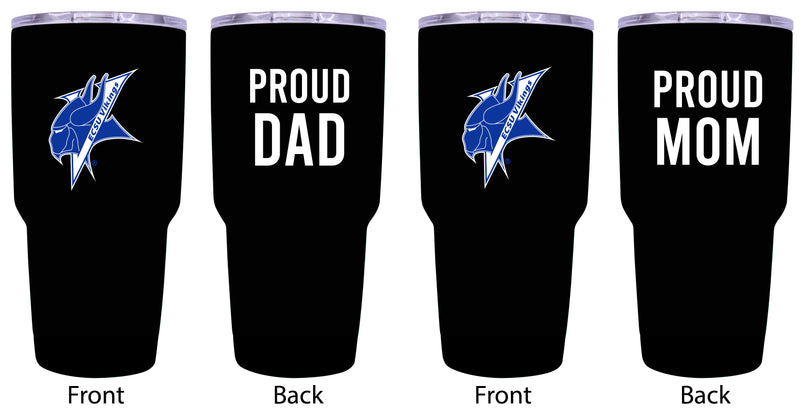 Elizabeth City State University Proud Parent 24 oz Insulated Tumblers Set - Black, Mom & Dad Edition