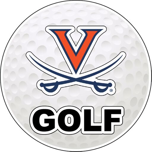 Virginia Cavaliers 4-Inch Round Golf NCAA Fairway Fervor Vinyl Decal Sticker