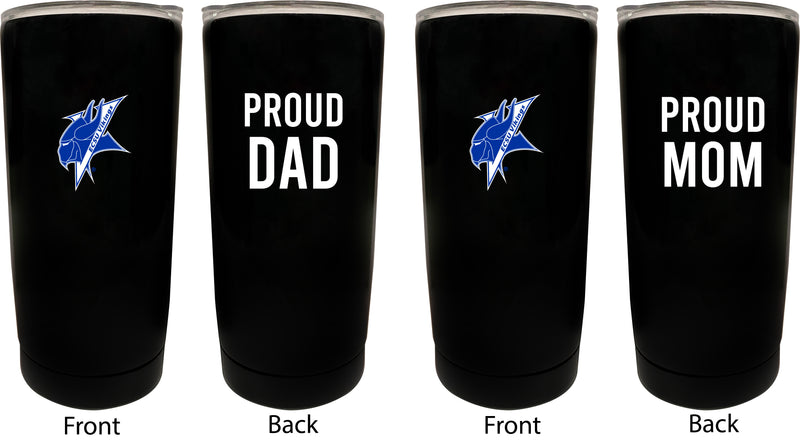 Elizabeth City State University NCAA Insulated Tumbler - 16oz Stainless Steel Travel Mug Proud Mom and Dad Design Black