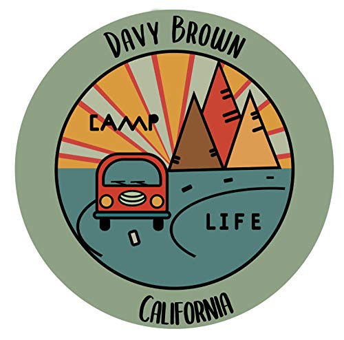 Davy Brown California Souvenir Decorative Stickers (Choose theme and size)