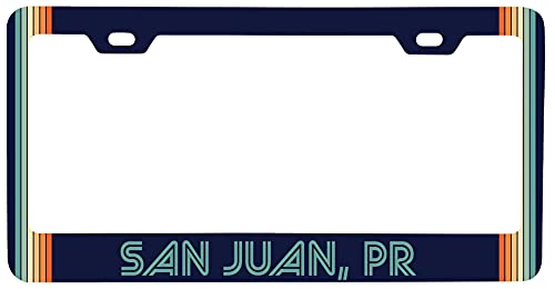 San Juan Puerto Rico Car Metal License Plate Frame Retro Design