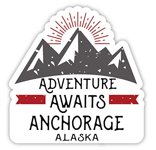Anchorage Alaska Souvenir 2-Inch Vinyl Decal Sticker Adventure Awaits Design