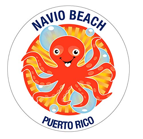 Navarre Beach Florida Souvenir 4 Inch Vinyl Decal Sticker Octopus Design