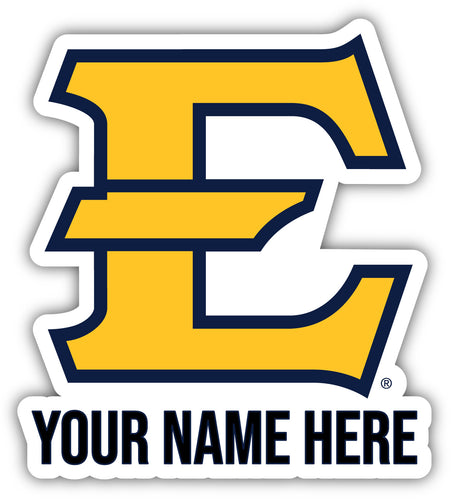 East Tennessee State University 9x14-Inch Mascot Logo NCAA Custom Name Vinyl Sticker - Personalize with Name