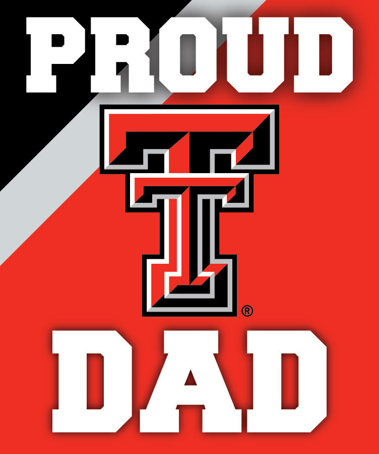 Texas Tech Red Raiders 5x6-Inch Proud Dad NCAA - Durable School Spirit Vinyl Decal Perfect Gift for Dad