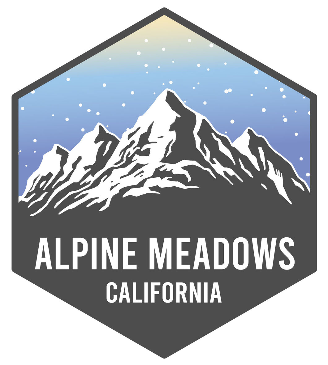 Alpine Meadows California Ski Adventures Souvenir 4 Inch Vinyl Decal Sticker