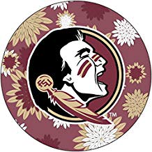 Florida State Seminoles Round 4-Inch NCAA Floral Love Vinyl Sticker - Blossoming School Spirit Decal