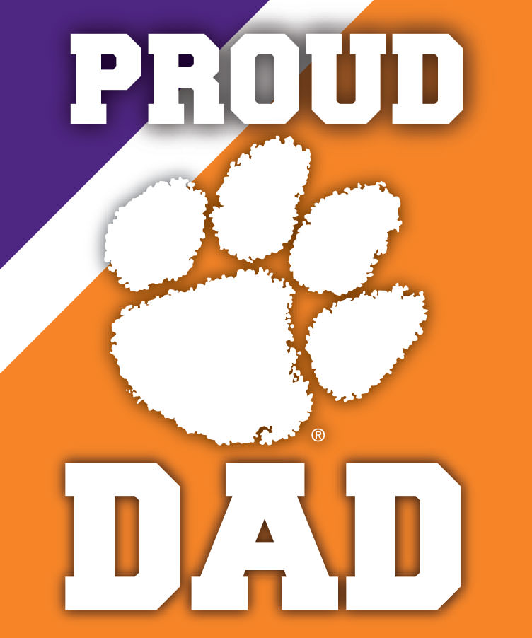 Clemson Tigers 5x6-Inch Proud Dad NCAA - Durable School Spirit Vinyl Decal Perfect Gift for Dad