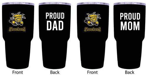 Wichita State Shockers Proud Parent 24 oz Insulated Tumblers Set - Black, Mom & Dad Edition