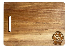 Load image into Gallery viewer, South Dakota Coyotes Engraved Wooden Cutting Board 10&quot; x 14&quot; Acacia Wood

