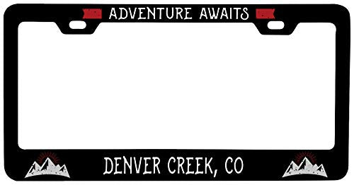 R and R Imports Denver Creek Colorado Vanity Metal License Plate Frame