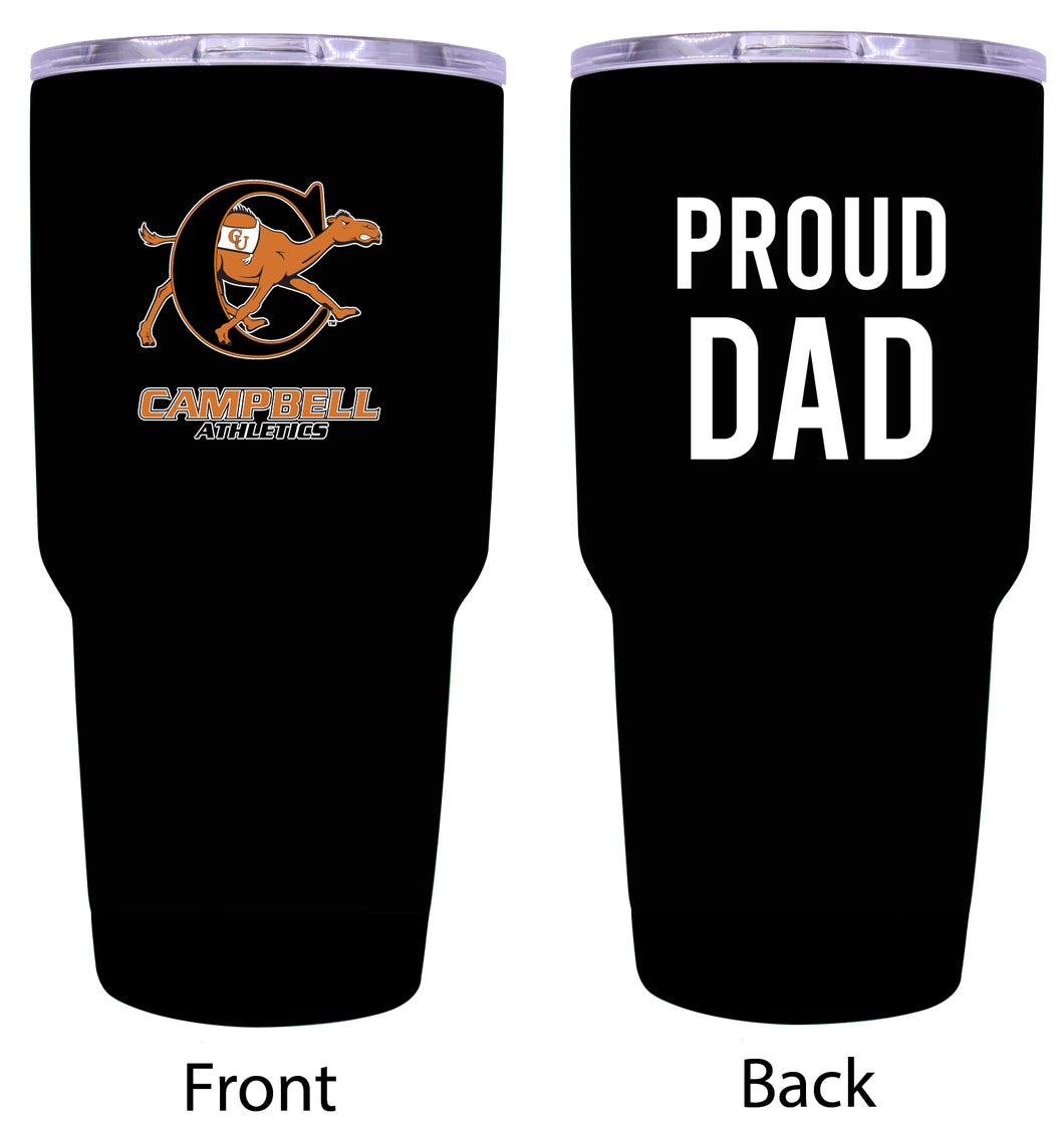Campbell University Fighting Camels Proud Dad 24 oz Insulated Stainless Steel Tumbler Black