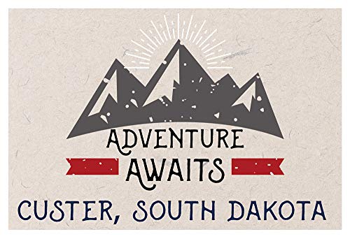 Custer South Dakota Souvenir 2x3 Inch Fridge Magnet Adventure Awaits Design
