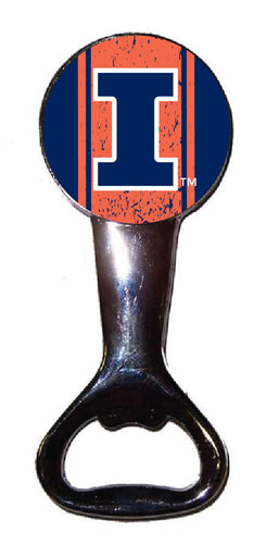 Illinois Fighting Illini Officially Licensed Magnetic Metal Bottle Opener - Tailgate & Kitchen Essential