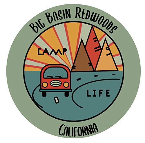 Big Basin Redwoods California Souvenir Decorative Stickers (Choose theme and size)