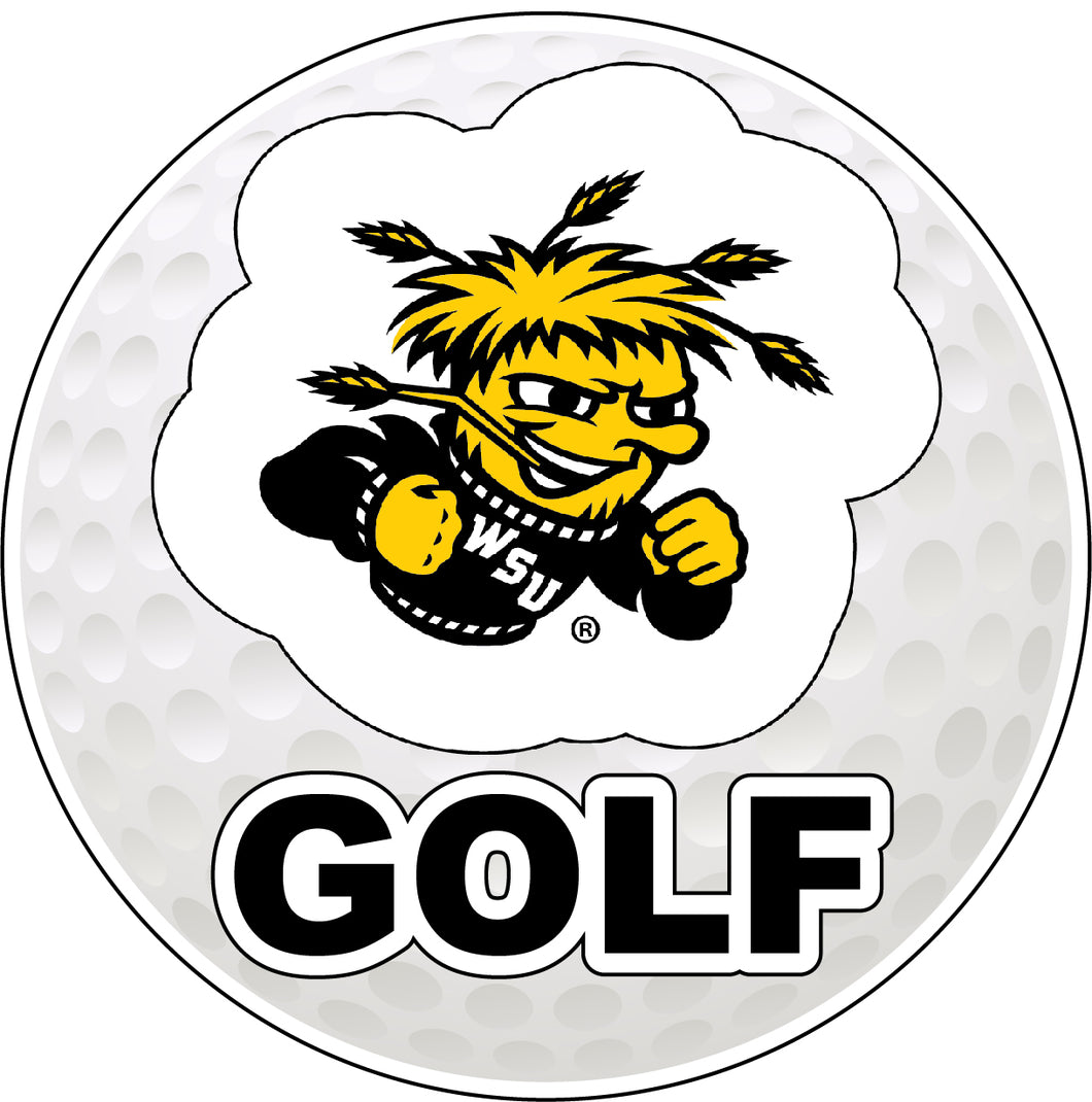 Wichita State Shockers 4-Inch Round Golf NCAA Fairway Fervor Vinyl Decal Sticker