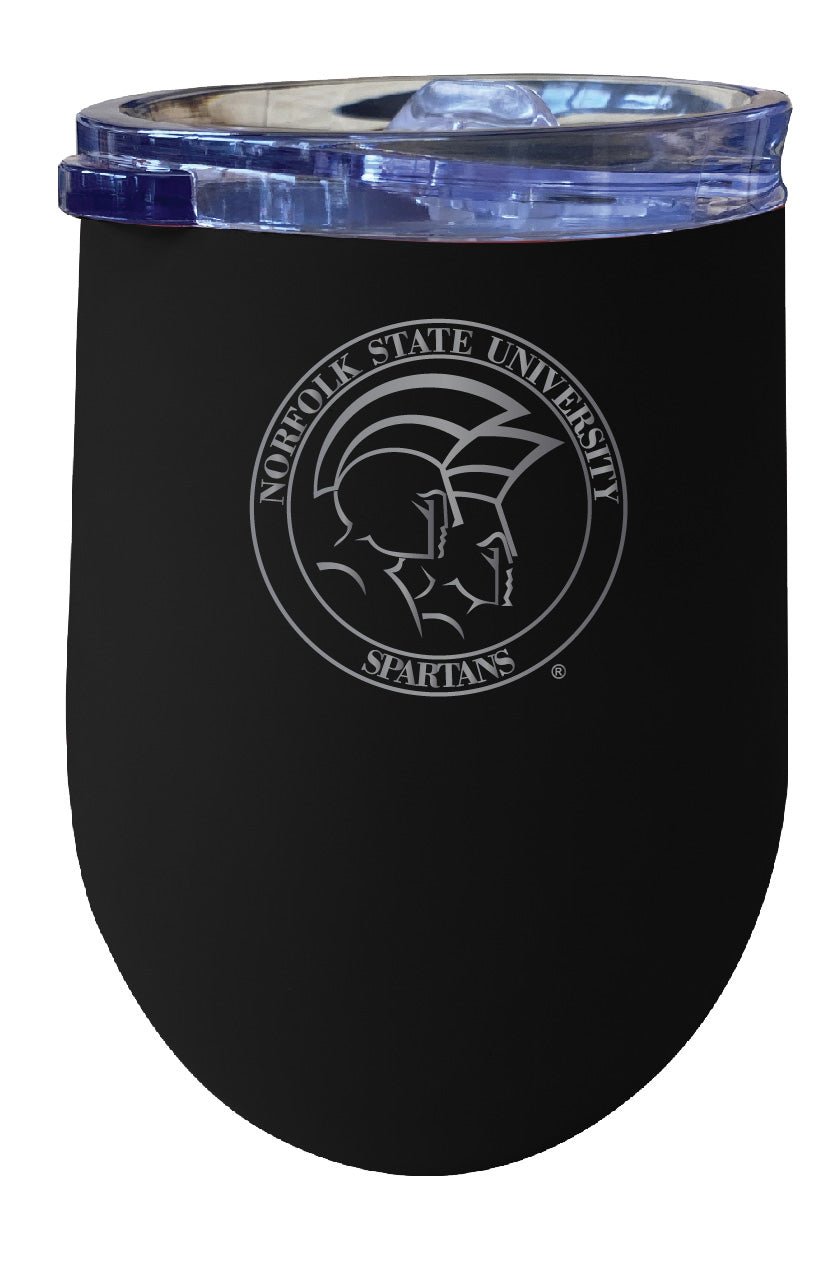 Norfolk State University 12 oz Etched Insulated Wine Stainless Steel Tumbler - Choose Your Color