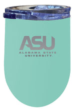 Load image into Gallery viewer, Alabama State University 12 oz Etched Insulated Wine Stainless Steel Tumbler - Choose Your Color
