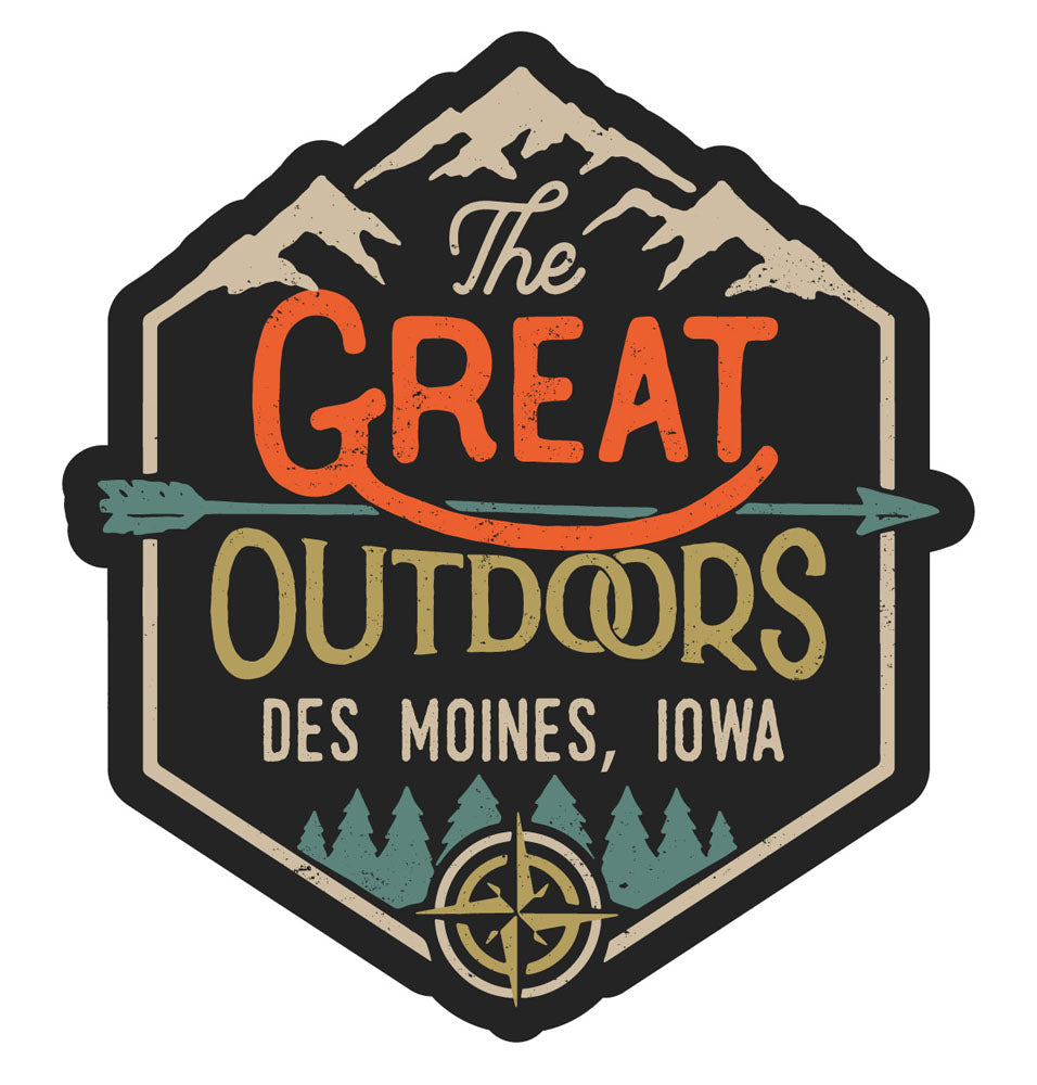 Des Moines Iowa Souvenir Decorative Stickers (Choose theme and size)