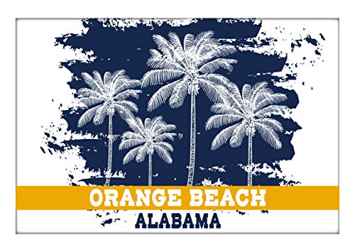 Orange Beach Alabama Souvenir 2x3 Inch Fridge Magnet Palm Design