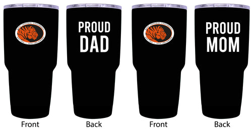 East Central University Tigers Proud Parent 24 oz Insulated Tumblers Set - Black, Mom & Dad Edition