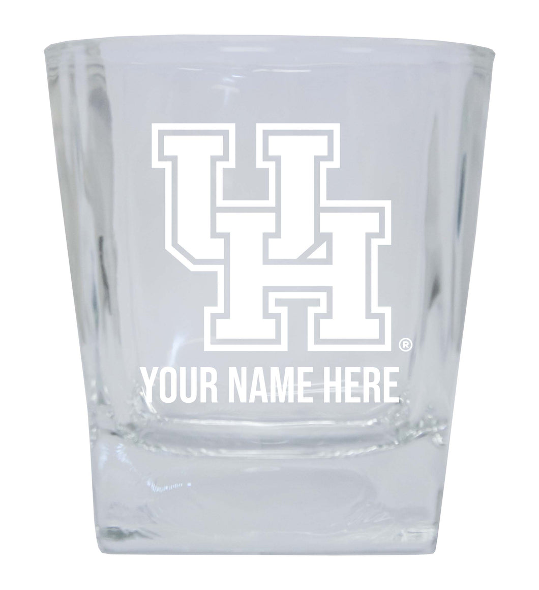 University of Houston 2-Pack Personalized NCAA Spirit Elegance 10oz Etched Glass Tumbler