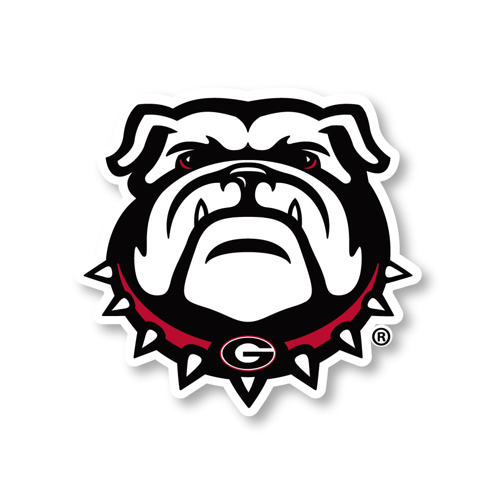 Georgia Bulldogs 4-Inch Mascot Logo NCAA Vinyl Decal Sticker for Fans, Students, and Alumni