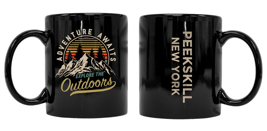 Peekskill New York Souvenir Adventure Awaits 8 oz Coffee Mug 2-Pack