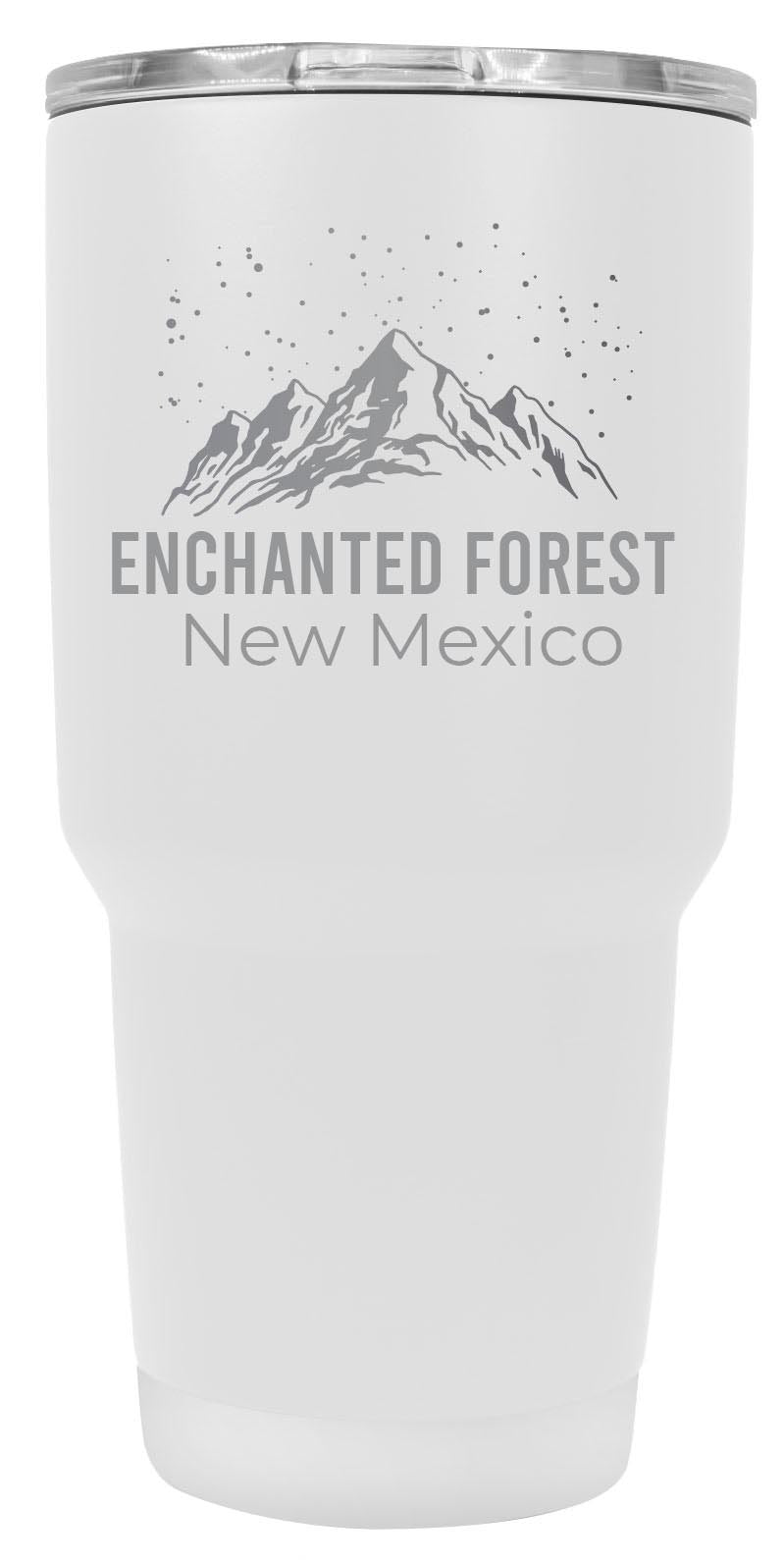 Enchanted Forest New Mexico Ski Snowboard Winter Souvenir Laser Engraved 24 oz Insulated Stainless Steel Tumbler