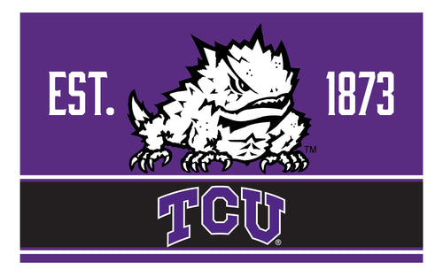 Texas Christian University Wood Sign with Frame