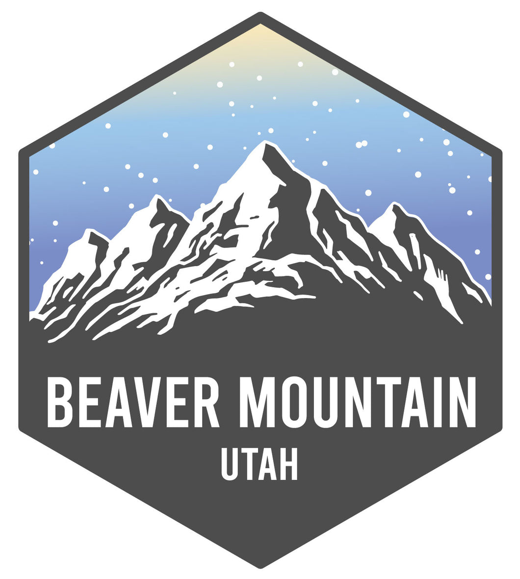 Beaver Mountain Utah Ski Adventures Souvenir 4 Inch Vinyl Decal Sticker