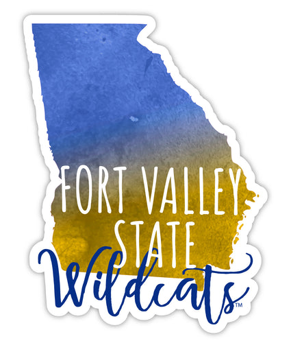 Fort Valley State University 2-Inch on one of its sides Watercolor Design NCAA Durable School Spirit Vinyl Decal Sticker