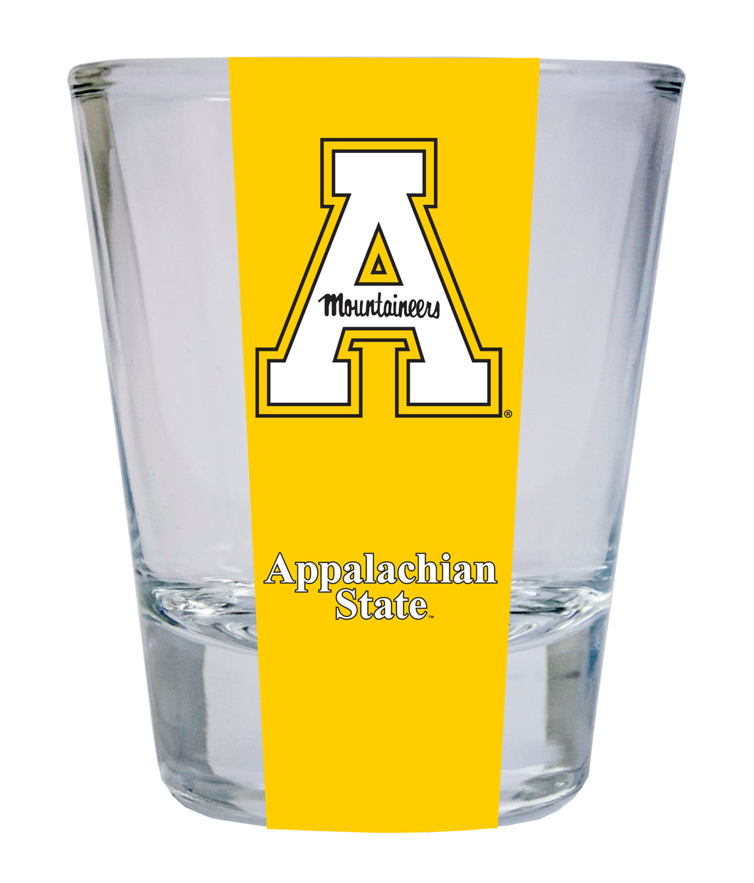 Appalachian State NCAA Legacy Edition 2oz Round Base Shot Glass Clear