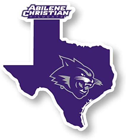 Abilene Christian University 4-Inch State Shape NCAA Vinyl Decal Sticker for Fans, Students, and Alumni