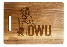 Load image into Gallery viewer, Ohio Wesleyan University Classic Acacia Wood Cutting Board - Small Corner Logo
