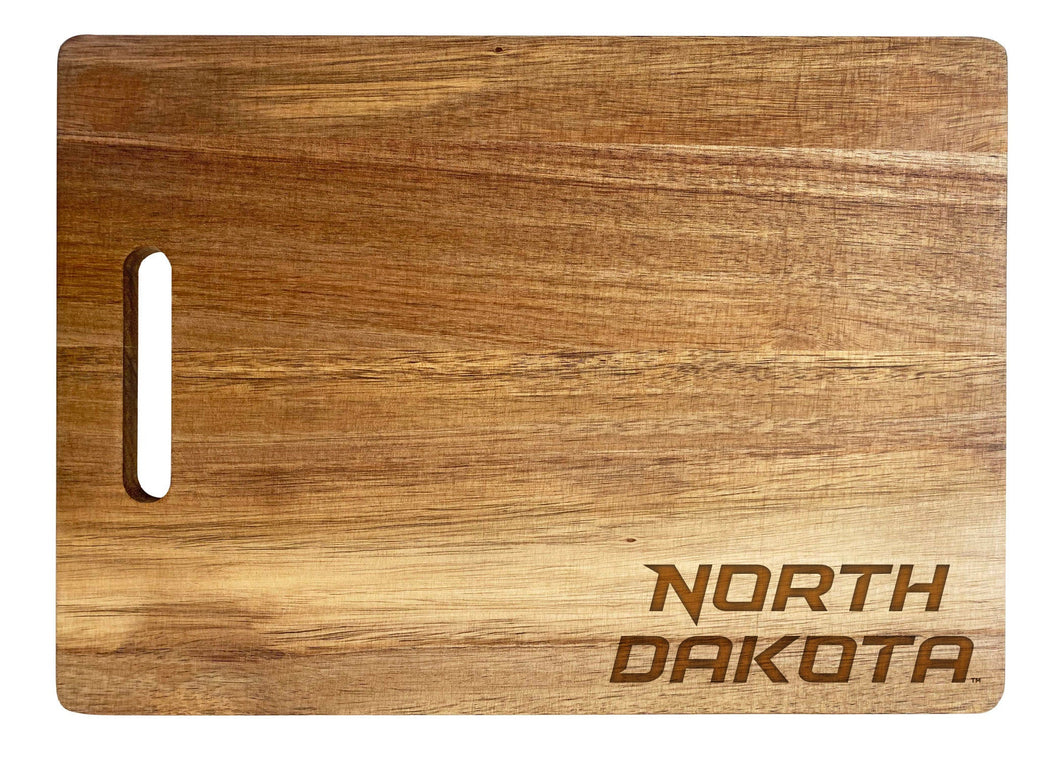 North Dakota Fighting Hawks Classic Acacia Wood Cutting Board - Small Corner Logo