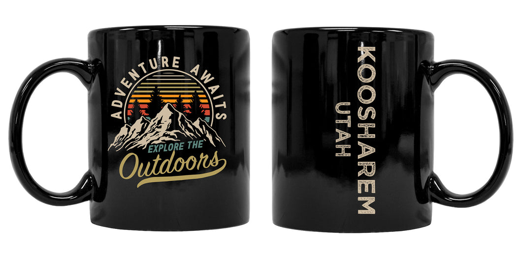 Koosharem Utah Souvenir Adventure Awaits 8 oz Coffee Mug 2-Pack