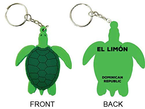 El LimÛn Dominican Republic Souvenir Green Turtle Keychain