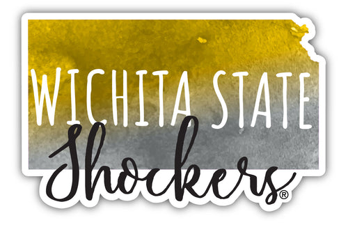 Wichita State Shockers 2-Inch on one of its sides Watercolor Design NCAA Durable School Spirit Vinyl Decal Sticker